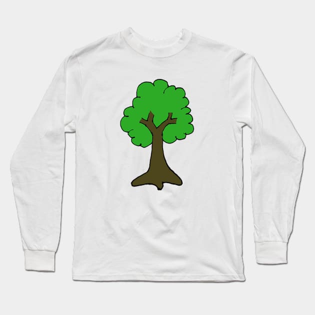 Tree Cartoon Long Sleeve T-Shirt by wanungara